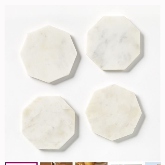 ZEAL WHITE MARBLE COASTERS - Picture 2 of 10